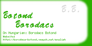 botond borodacs business card